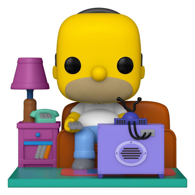 Funko - PRE-ORDER: Funko POP Deluxe: Simpsons- Homer Watching TV With PPJoe Protector